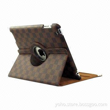 Brown Stripe 360° Case for iPad 2 and iPad 3 with Elastic Closure Strap